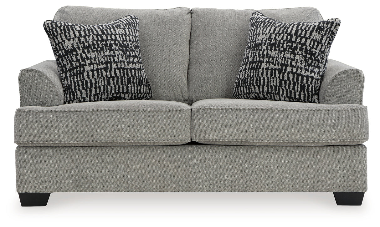 Deakin Sofa, Loveseat, Chair and Ottoman in Ash - PKG015029