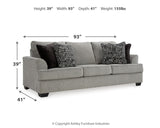 Deakin Sofa, Loveseat, Chair and Ottoman in Ash - PKG015029