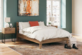 Deanlow Full Panel Headboard with Dresser and 2 Nightstands in Honey from Ashley - Luna Furniture