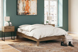 Deanlow Full Platform Bed with Dresser and 2 Nightstands in Honey from Ashley - Luna Furniture