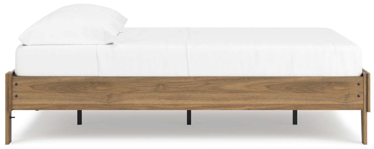 Deanlow Full Platform Bed with Dresser and Chest in Honey from Ashley - Luna Furniture