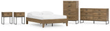 Deanlow Full Platform Bed with Dresser, Chest and 2 Nightstands in Honey from Ashley - Luna Furniture