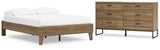 Deanlow Full Platform Bed with Dresser in Honey from Ashley - Luna Furniture