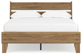 Deanlow Full Platform Panel Bed with 2 Nightstands in Honey from Ashley - Luna Furniture