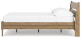 Deanlow Full Platform Panel Bed with 2 Nightstands in Honey from Ashley - Luna Furniture