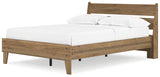 Deanlow Full Platform Panel Bed with Dresser and Chest in Honey - PKG017210