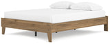 Deanlow Queen Platform Bed with 2 Nightstands in Honey from Ashley - Luna Furniture