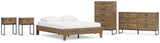 Deanlow Queen Platform Bed with Dresser, Chest and 2 Nightstands in Honey from Ashley - Luna Furniture