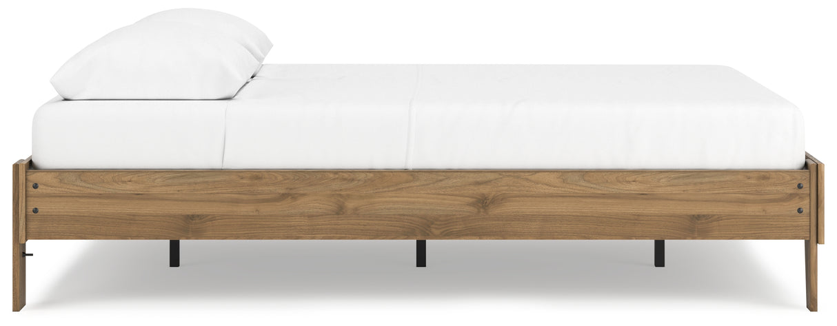 Deanlow Queen Platform Bed with Dresser in Honey from Ashley - Luna Furniture