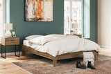 Deanlow Queen Platform Bed with Dresser in Honey from Ashley - Luna Furniture