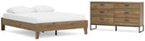 Deanlow Queen Platform Bed with Dresser in Honey from Ashley - Luna Furniture