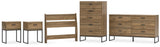 Deanlow Twin Panel Headboard with Dresser, Chest and 2 Nightstands in Honey from Ashley - Luna Furniture