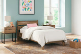 Deanlow Twin Panel Headboard with Dresser, Chest and Nightstand in Honey from Ashley - Luna Furniture