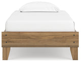 Deanlow Twin Platform Bed with Dresser, Chest and 2 Nightstands in Honey from Ashley - Luna Furniture