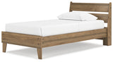 Deanlow Twin Platform Panel Bed with Dresser and 2 Nightstands in Honey from Ashley - Luna Furniture