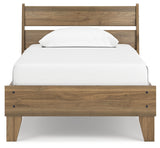 Deanlow Twin Platform Panel Bed with Dresser and Chest in Honey - PKG017203