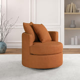 Debbie Burnt Orange Upholstered Swivel Accent Chair from Coaster - Luna Furniture