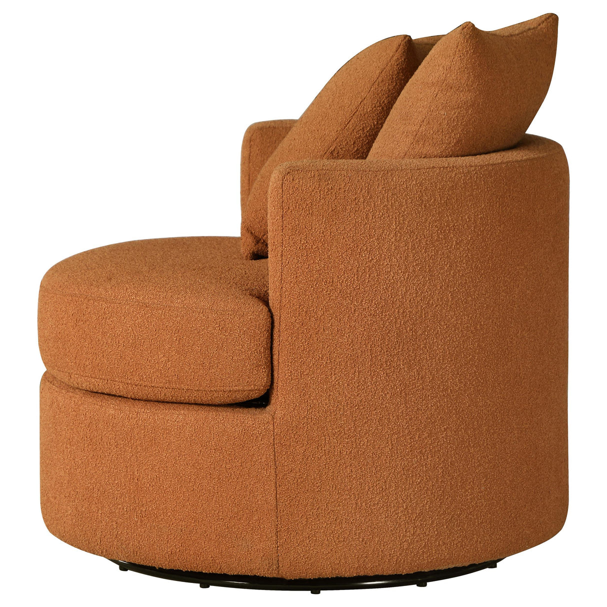 Debbie Burnt Orange Upholstered Swivel Accent Chair from Coaster - Luna Furniture