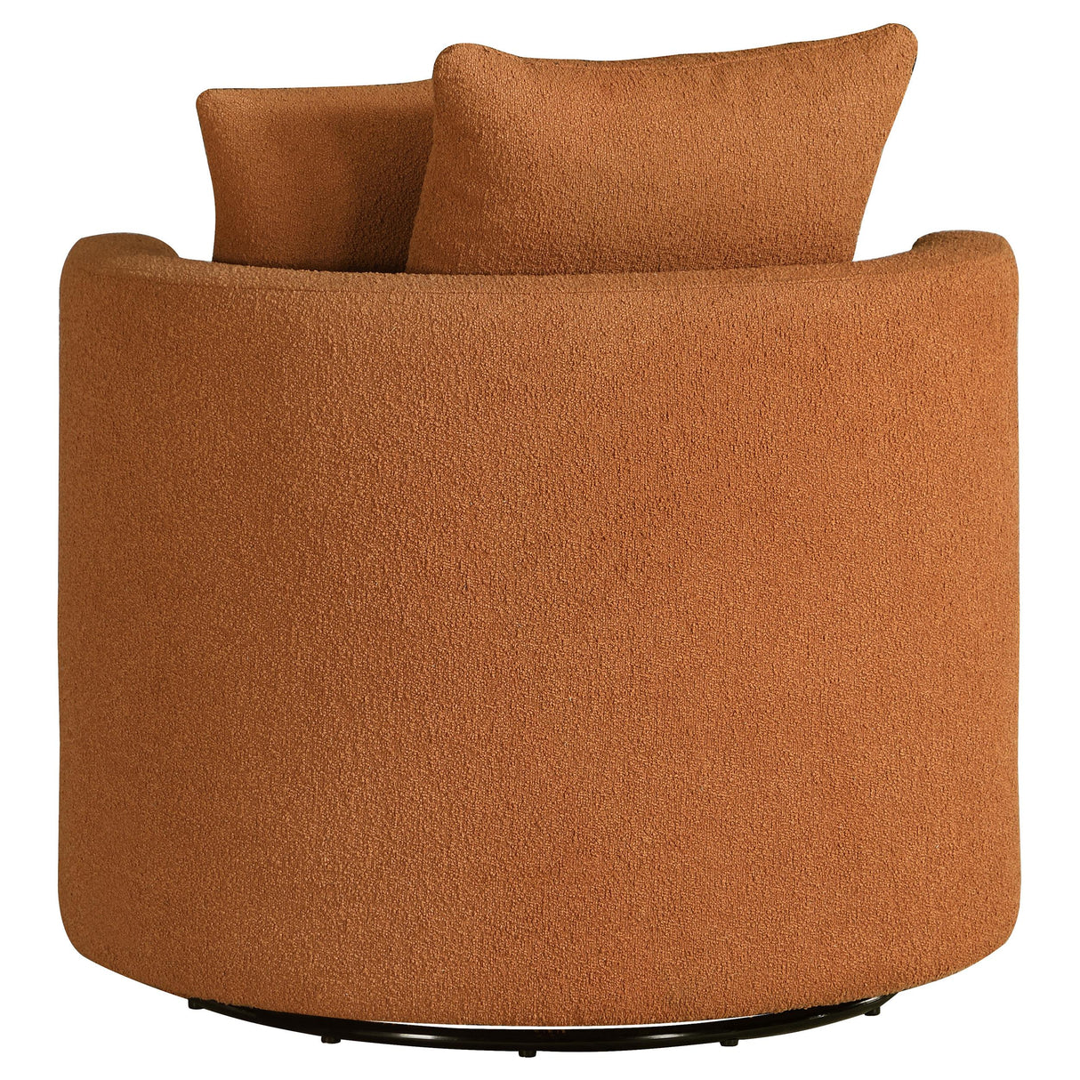 Debbie Burnt Orange Upholstered Swivel Accent Chair from Coaster - Luna Furniture