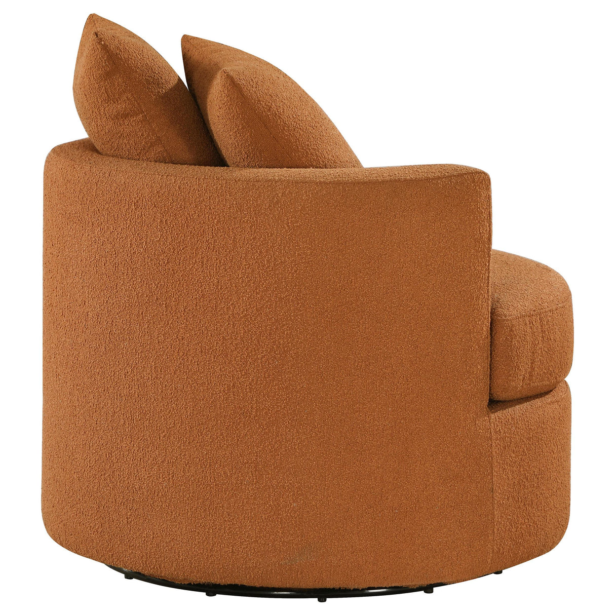 Debbie Burnt Orange Upholstered Swivel Accent Chair from Coaster - Luna Furniture