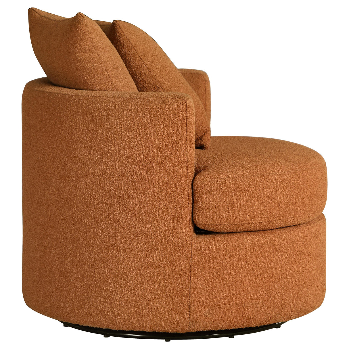 Debbie Burnt Orange Upholstered Swivel Accent Chair from Coaster - Luna Furniture