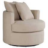 Debbie Camel Upholstered Swivel Accent Chair from Coaster - Luna Furniture