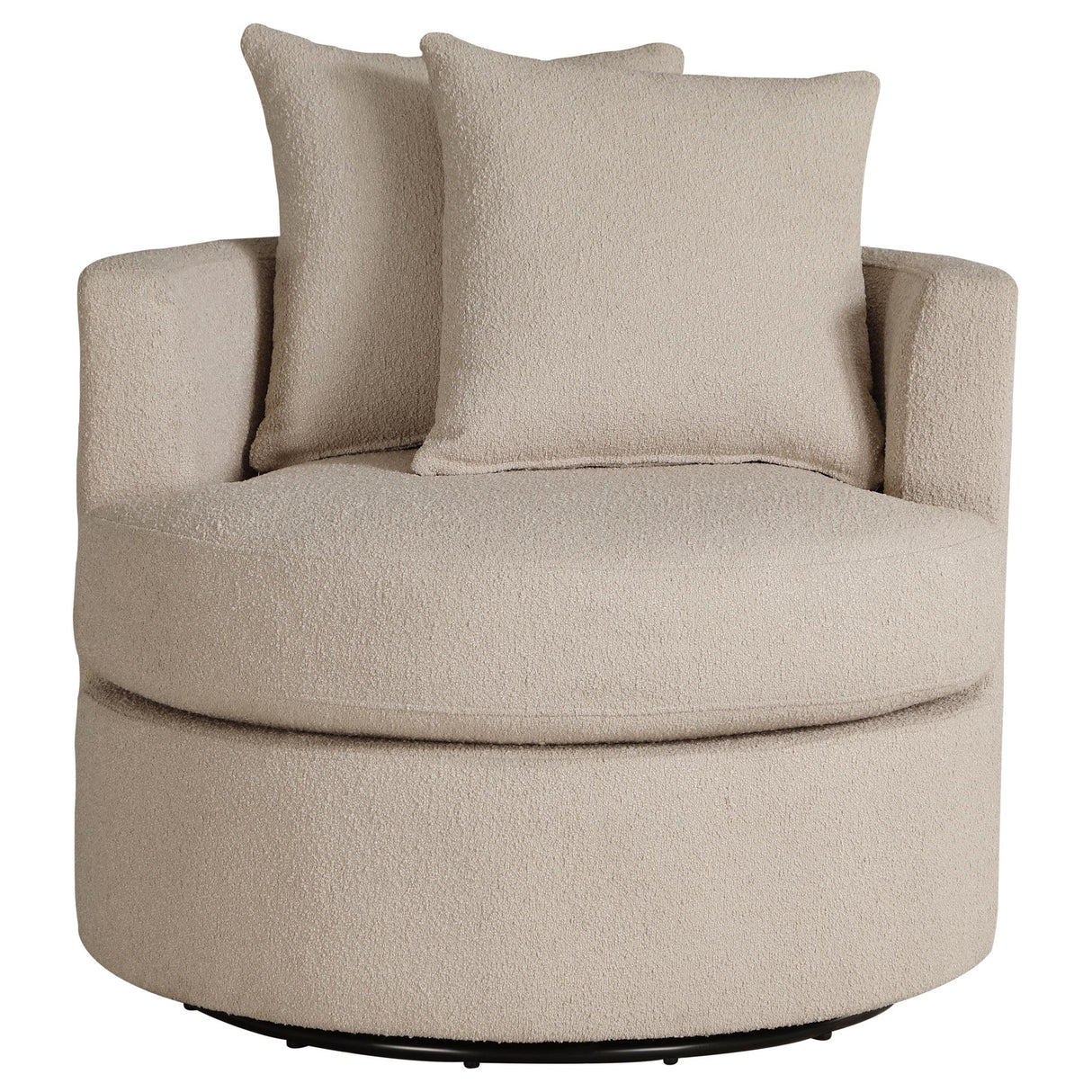 Debbie Camel Upholstered Swivel Accent Chair from Coaster - Luna Furniture