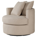 Debbie Camel Upholstered Swivel Accent Chair from Coaster - Luna Furniture