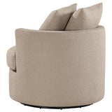 Debbie Camel Upholstered Swivel Accent Chair from Coaster - Luna Furniture