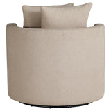 Debbie Camel Upholstered Swivel Accent Chair from Coaster - Luna Furniture