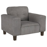 Deerhurst Charcoal Upholstered Tufted Track Arm Accent Chair from Coaster - Luna Furniture