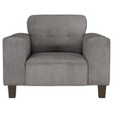 Deerhurst Charcoal Upholstered Tufted Track Arm Accent Chair from Coaster - Luna Furniture