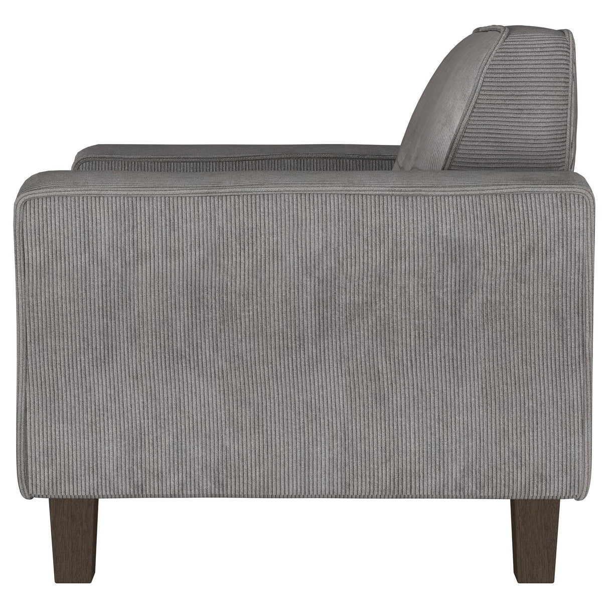 Deerhurst Charcoal Upholstered Tufted Track Arm Accent Chair from Coaster - Luna Furniture