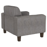 Deerhurst Charcoal Upholstered Tufted Track Arm Accent Chair from Coaster - Luna Furniture