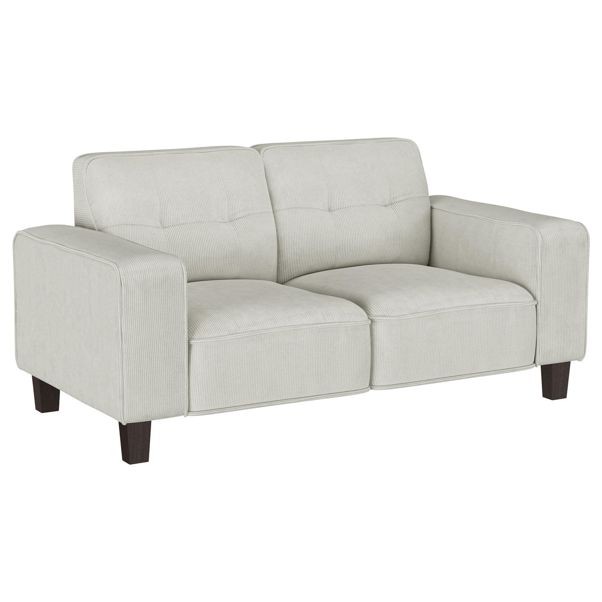 Deerhurst Upholstered Tufted Track Arm Loveseat Beige from Coaster - Luna Furniture