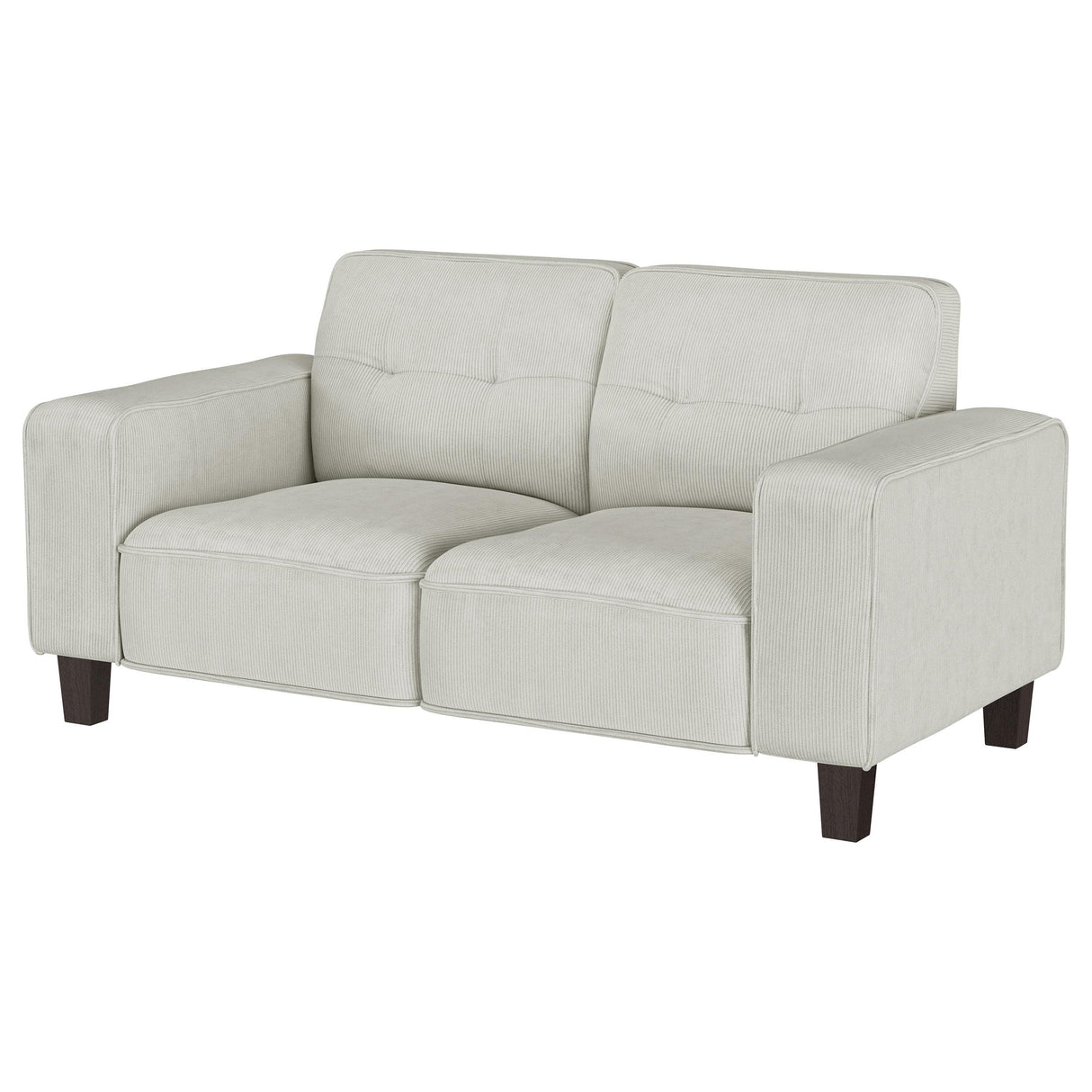 Deerhurst Upholstered Tufted Track Arm Loveseat Beige from Coaster - Luna Furniture