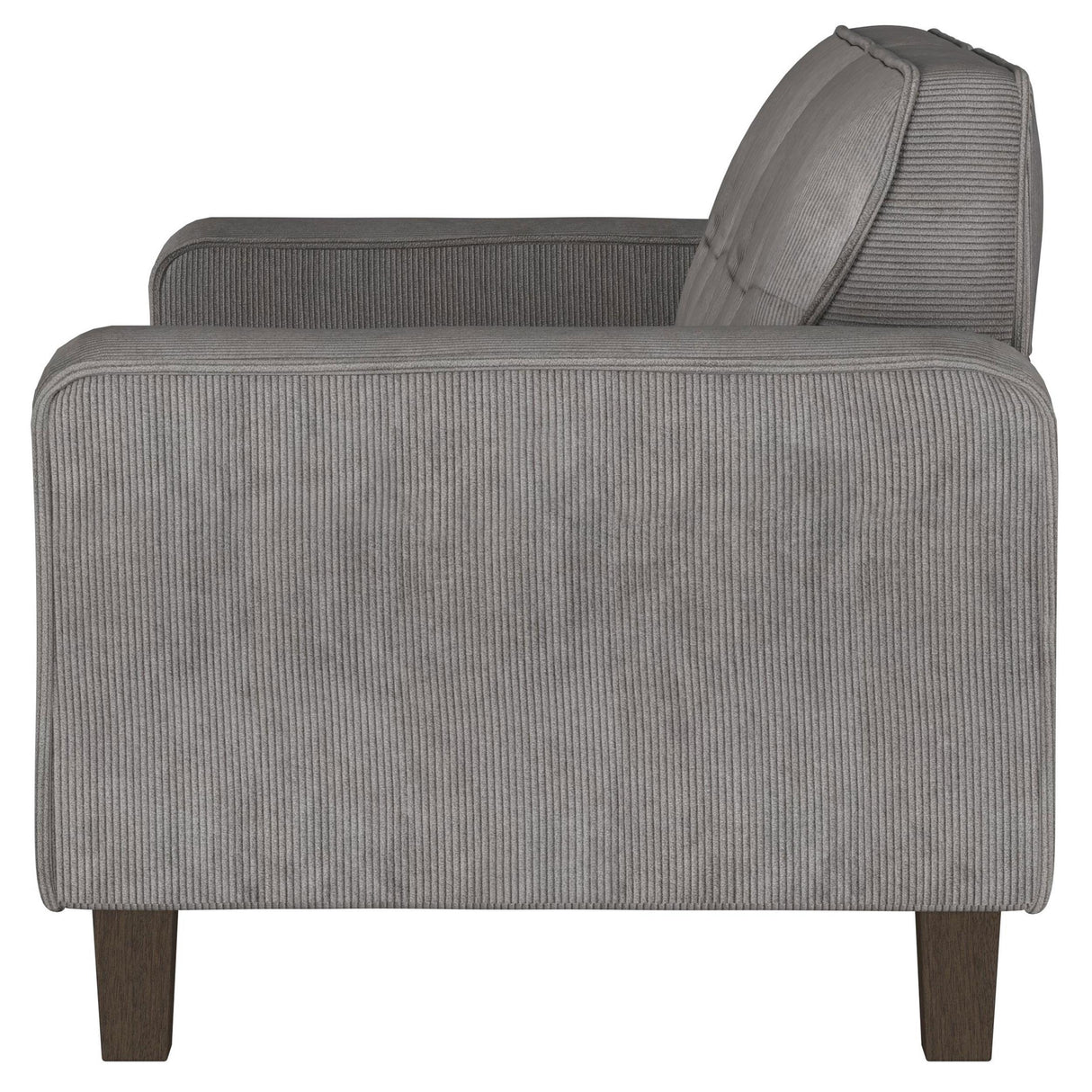 Deerhurst Upholstered Tufted Track Arm Loveseat Charcoal from Coaster - Luna Furniture