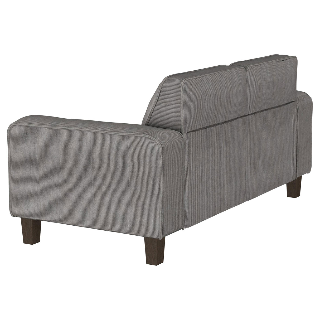 Deerhurst Upholstered Tufted Track Arm Loveseat Charcoal from Coaster - Luna Furniture