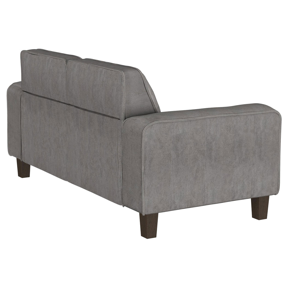 Deerhurst Upholstered Tufted Track Arm Loveseat Charcoal from Coaster - Luna Furniture