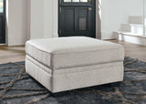 Dellara 3-Piece Sectional with Ottoman in Chalk - PKG016113