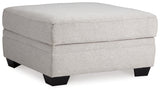 Dellara 4-Piece Sectional with Ottoman in Chalk - PKG001115