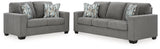 Deltona Sofa and Loveseat in Graphite - PKG015445