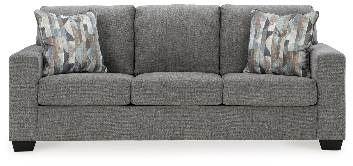 Deltona Sofa, Loveseat and Recliner in Graphite - PKG015446