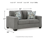 Deltona Sofa, Loveseat and Recliner in Graphite - PKG015446