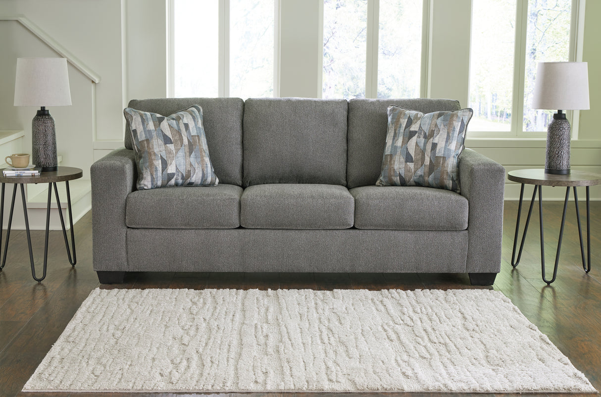 Deltona Sofa, Loveseat and Recliner in Graphite - PKG015446