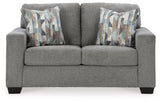 Deltona Sofa, Loveseat and Recliner in Graphite - PKG015446