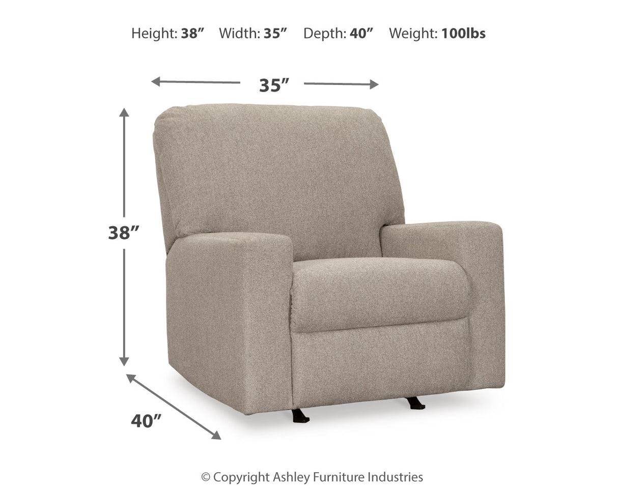 Deltona Sofa, Loveseat and Recliner in Parchment - PKG015444