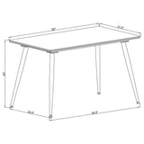 Dennison Rectangular Dining Table with Ceramic Top Grey - 108531