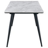 Dennison Rectangular Dining Table with Ceramic Top Grey - 108531