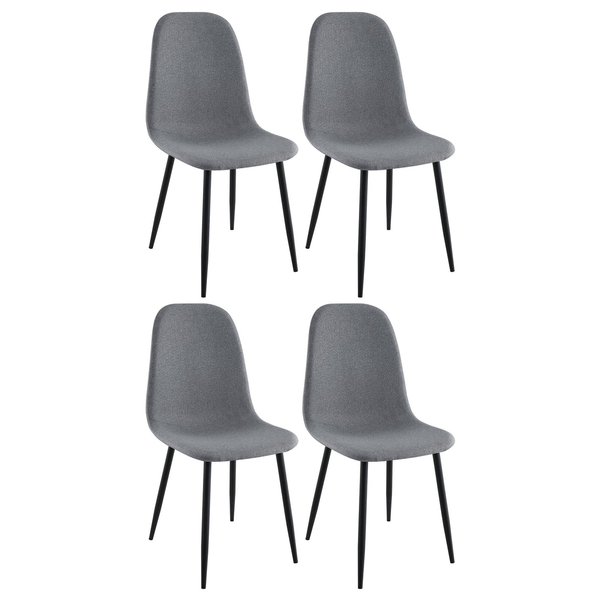 Dennison Upholstered Dining Side Chair Grey (Set of 4) - 108532